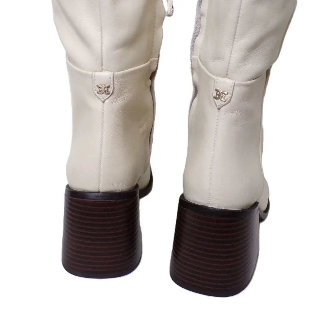 🆕SAM EDELMAN Wade Knee High Boot Ivory Off-White 8.5 - Picture 11 of 16